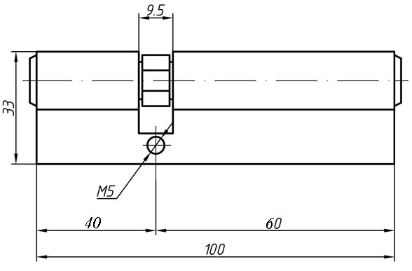 Цилиндр профильный MAXBAR 847/K 40-60, латунь полированная — изображение 2