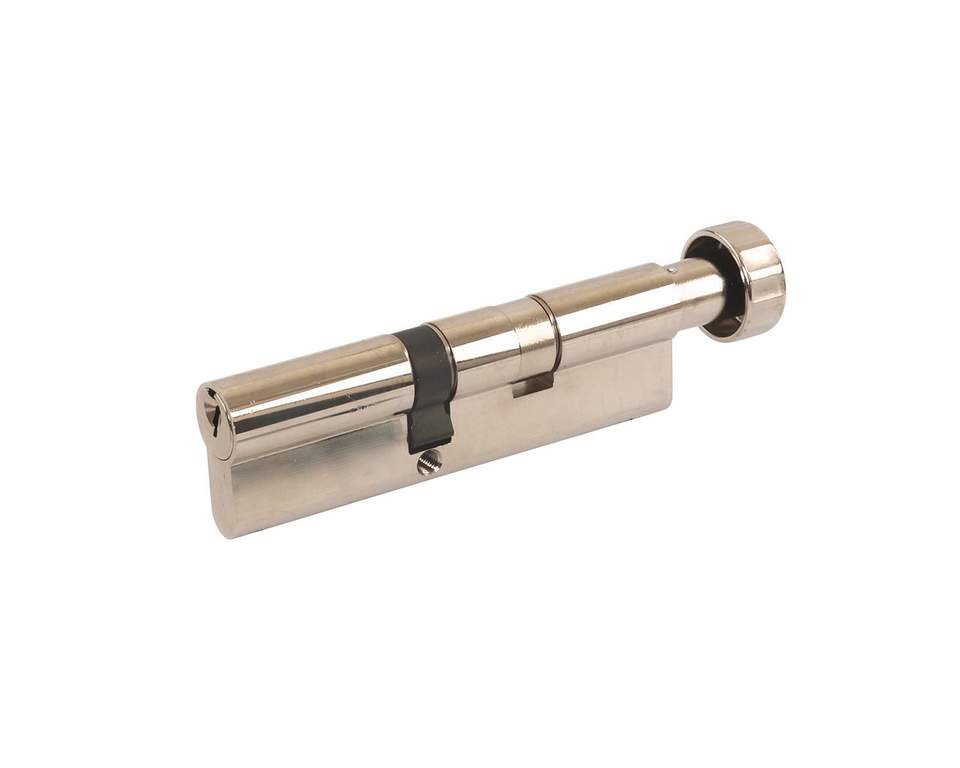 Цилиндр профильный MAXBAR с круглой ручкой C/K1 45 (ключ)/60(ручка), никелированный — изображение 3