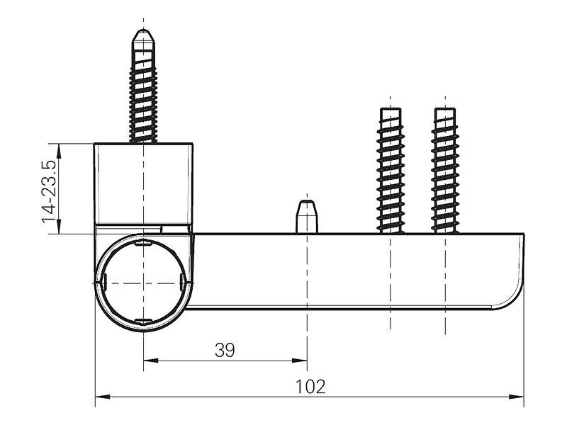 Петля дверная Roto Solid 150 P (110 кг), 14.5-17 мм RAL 9016 E, Белый — изображение 4