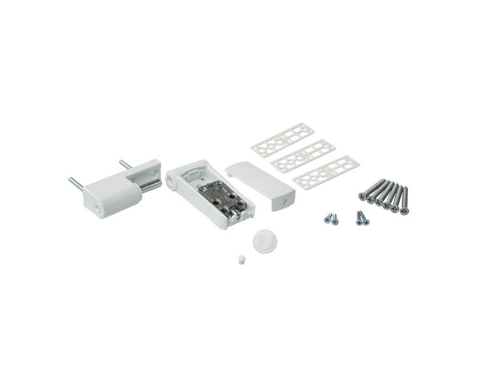 Петля дверная регулируемая  Elementis 3-D 110мм (14-19,5 мм) на 120 кг, белая RAL9016 — изображение 2