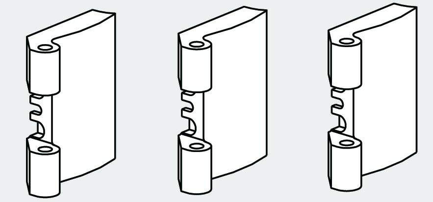 Петля на створке 50мм Patio FOLD Alu /3 шт./ неокрашенный — изображение 5