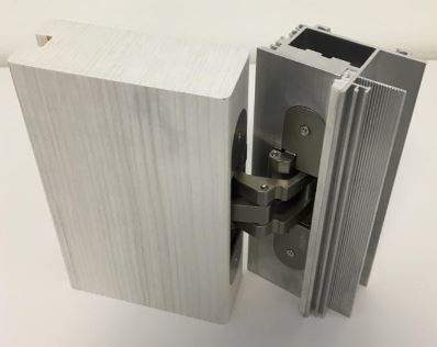 Петля скрытая для компланарных дверей, универсальная, 3D, 130x32/25 мм, 60 кг, цамак и алюминий, с 4 накладками и 4 винтами для крепления накладок, серебро матовое — изображение 9