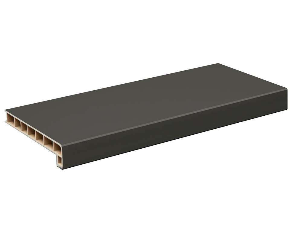 Подоконник пластиковый Moeller LD 40 /150/ СЕРЫЙ, МАТОВЫЙ /6,0м/ (clean-touch)
