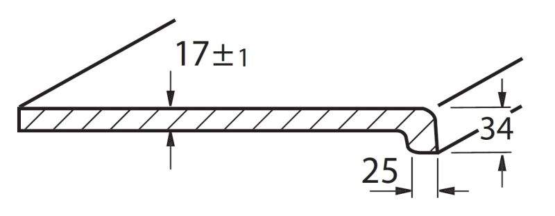 Подоконник Werzalit 250 мм, капинос 34 мм. /6м/ венге — изображение 3