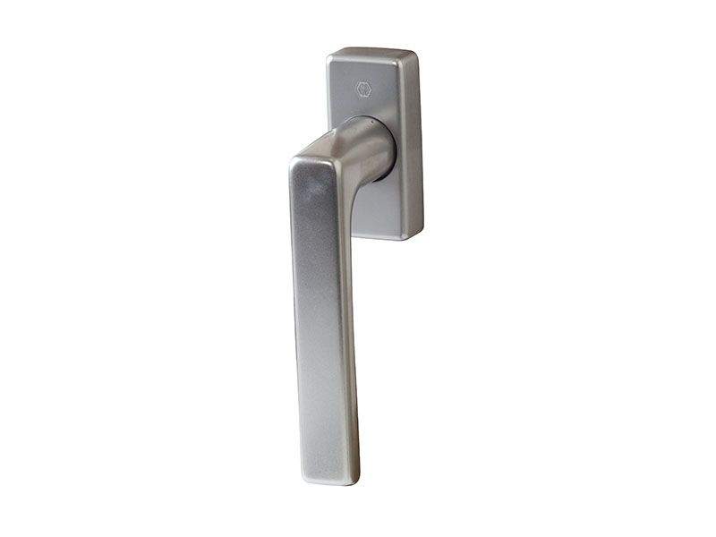 Ручка оконная HOPPE Dallas Secustic алюминиевая, штифт variofit 32-52 мм (F9) титан, 90° , 2 винта М5х55/60
