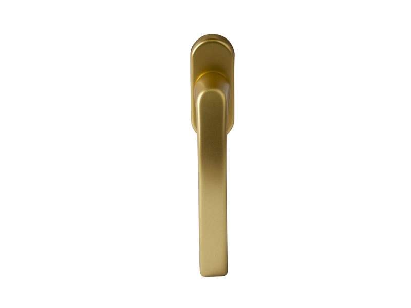 Ручка оконная Internika Tolstoy алюминиевая 37 мм (F3) золото матовое, 45° + 2 винта 5х45 — изображение 2