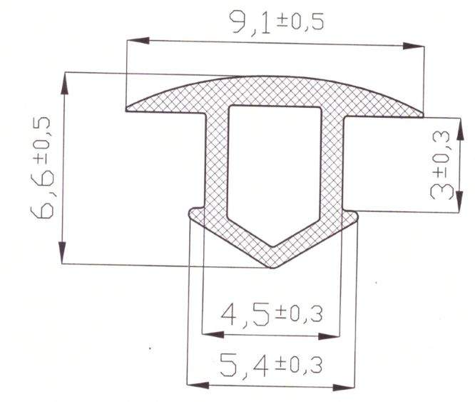 Уплотнитель, заглушка паза, ELEMENTIS, ТЭП, белый RAL 9010