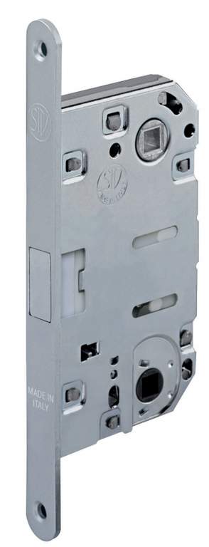 Замок магнитный WC 50x8x96x6 штульп овал 18 мм, хром матовый с ответной планкой W8 и винтами — изображение 5