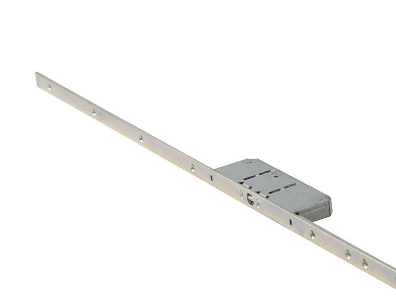 Замок многозапорный Maxbar с 2-мя горизонтальными дополнительными ригелями 855GL привод от цилиндра PZ/40/16/92/8 никелированный — изображение 2