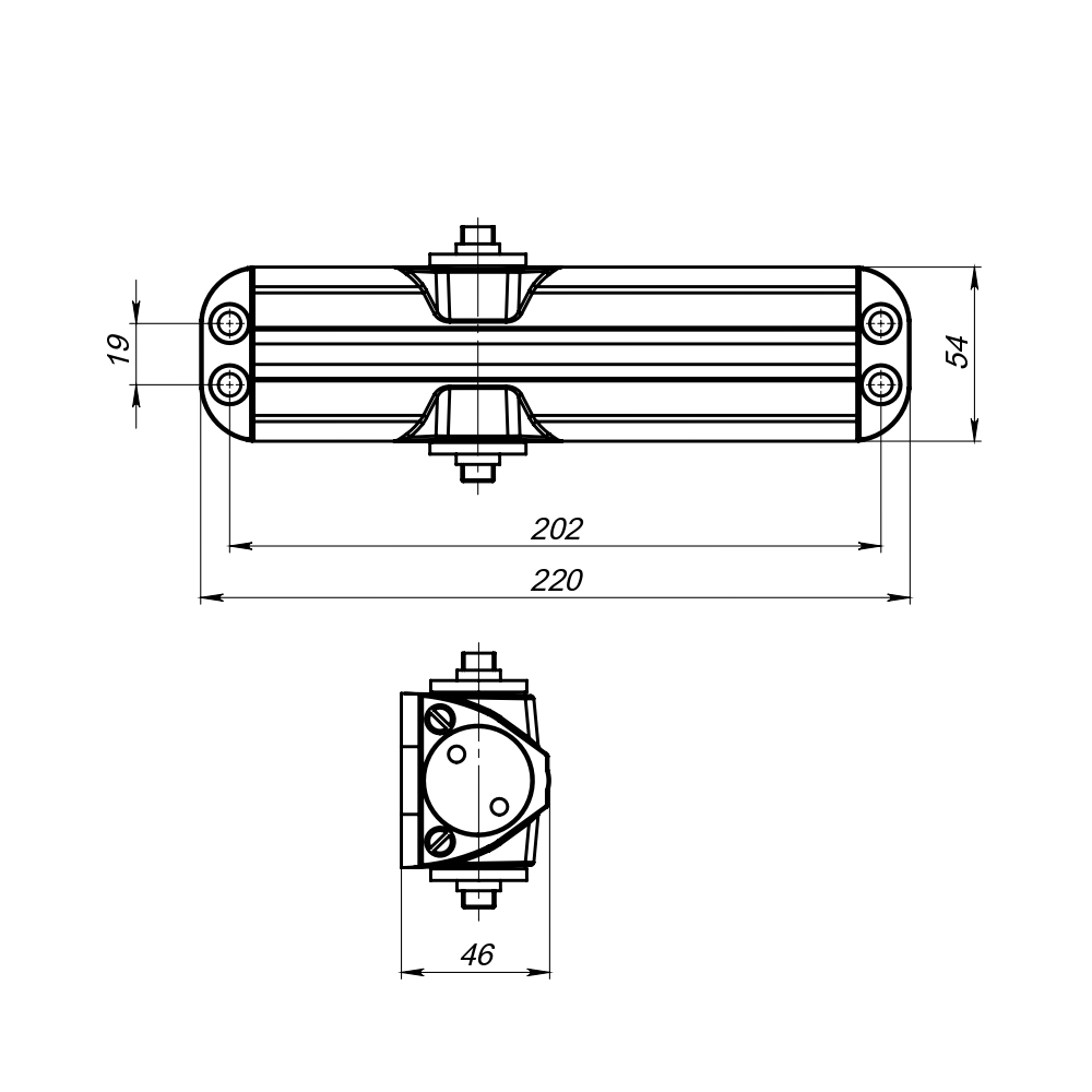 47847 , Доводчик Fuaro (Фуаро) дверной DC20-5/TS-68 WH до 110 кг (белый) — изображение 2